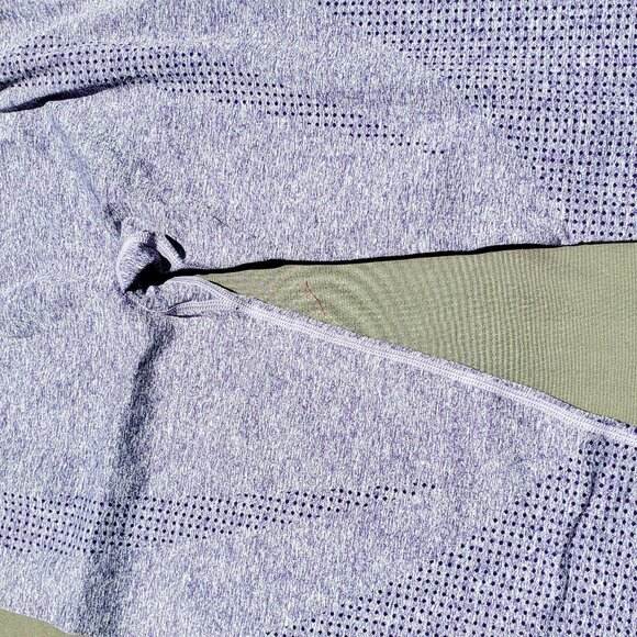 Seamless Leggings Smile Contour High Waist Workout Gym Yoga NWT Purple - Picture 6 of 10